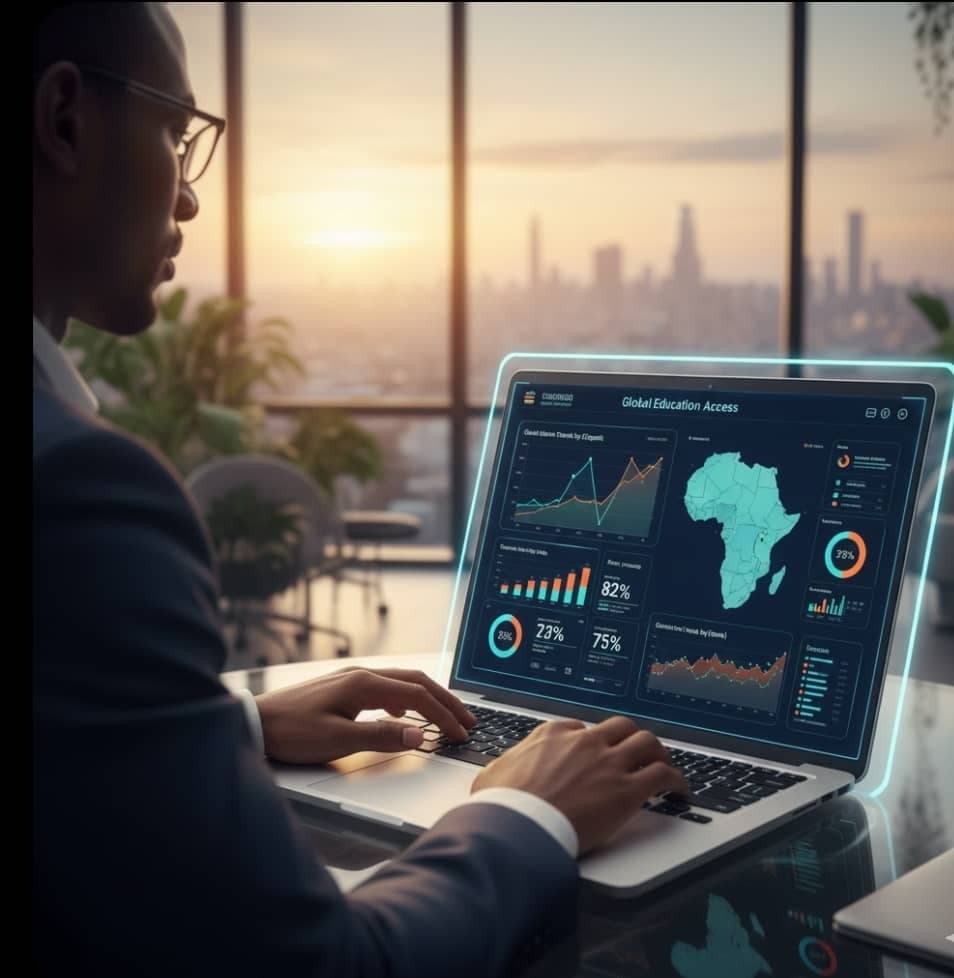 Modern dashboard showing analytics and management tools for educational institutions
